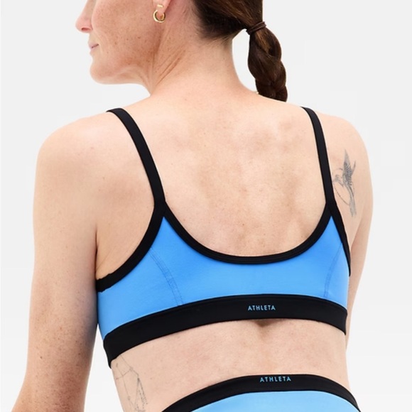 ATHLETA blue & black square neck sports bra - Picture 2 of 7